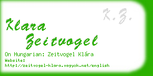 klara zeitvogel business card