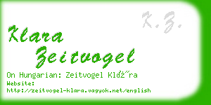 klara zeitvogel business card